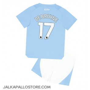 Manchester City Kevin De Bruyne #17 Kotipaita Lapsille 2023-24 Lyhythihainen (+ shortsit)